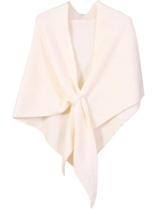 Accessories - Cozy Triangle Shawl Wrap Scarf - Warm Wool Blend Pashmina Cape for Cold Weather